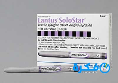 نشرة حقن أنسولين لانتوس Lantus لتقليل نسبة السكر في الدم 2 lantus