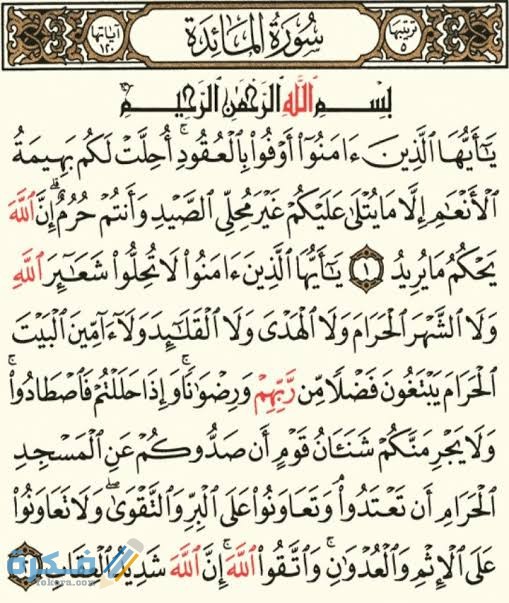 السورة التي جمعت لشرائع التحليل والتحريم والأمر والنهي هي السورة التي جمعت لشرائع التحليل والتحريم والأمر والنهي هي